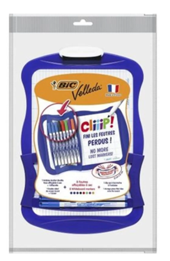 Bic Mini Beyaz Tahta + 8 Adet Kalem 1721+Silgi