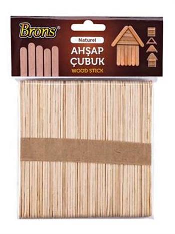 Brons Ahşap Çubuk Naturel Geniş Br-901