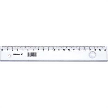 Brons Plastik Cetvel 20 Cm Br-113