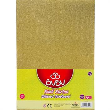 Bu-Bu Fon Kartonu Simli 50X70 Altın Bubu-Fk0005(1 Adet)