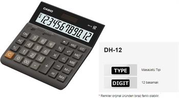 Casio Dh-12 Bk 12 Hane Hesap Makinesi Siyah