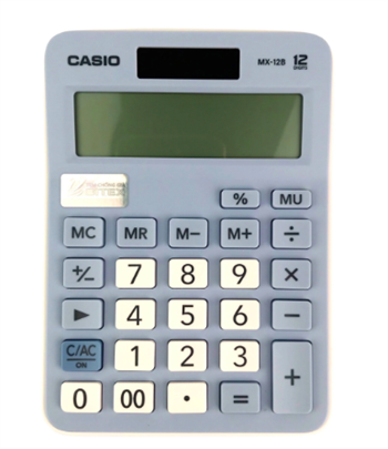 Casio Mx-12B-Lb-W-Dc 12 Haneli Hesap Makinesi Masaüstü Mavi