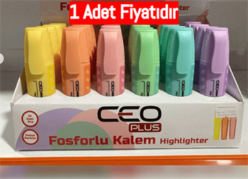 Ceo Fosforlu Kalem Mini Pastel Renkler (1 Adet)_36