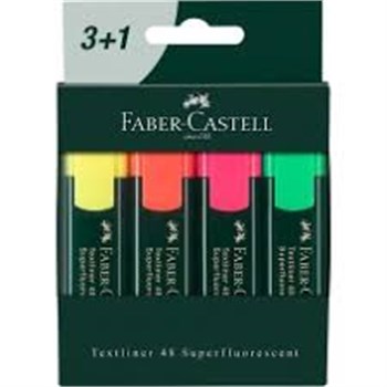 Faber Castell Fosforlu Kalem Mat Gövde 3+1 Li Poşet 1548
