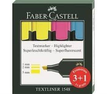 Faber Castell Fosforlu Kalem Mat Gövde 3+1 Li Poşet 1548Faber Castell Fosforlu Kalem Mat Gövde 3+1 Li Poşet 1548 - Kirtasiyem.netFosforlu Kalemler