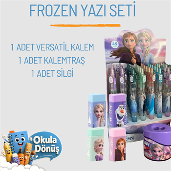 FROZEN YAZI SETİ( 1 VERSATİL KALEM+1 KALEMTRAŞ +1 SİLGİ)Diğer Kırtasiye Ürünleri