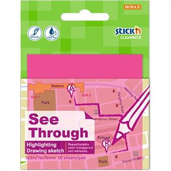 Gıpta Stickn 76X76 Yarı Saydam Neon Pembe 50Yp