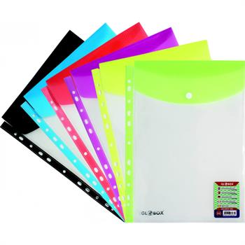 Globox Üstten Çıtçıtlı Dosya Karışık