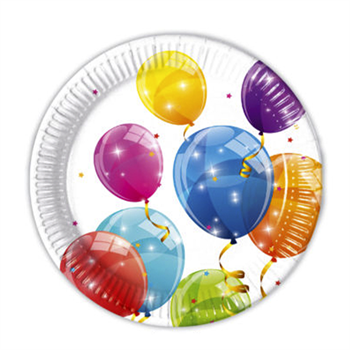 Hilal Sparkling Balloons Karton Tabak 23 Cm 8Li