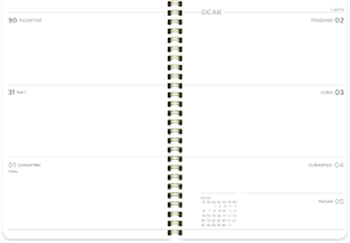 Keskin 2025-A5 Spr.Sert Kp.Haftalık Ajanda - Pötikare