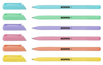 Kores K0R M Pastel Gövdeli Karışık Tükenmez Kalem Mavi