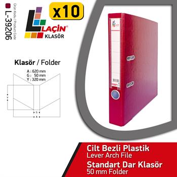 Laçin Dar Büro Klasörü Bordo (1 Koli 10 Adet)