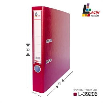 Laçin Dar Büro Klasörü Bordo (1Koli 30 Adet)