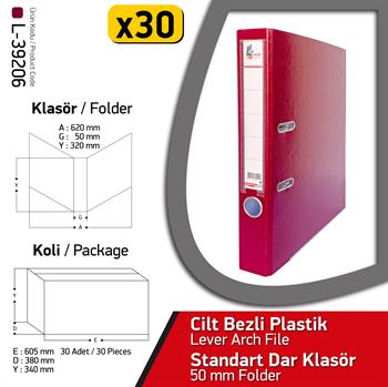 Laçin Dar Büro Klasörü Bordo (1Koli 30 Adet)