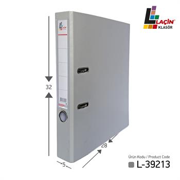 Laçin Dar Büro Klasörü Gri (1Koli 30 Adet)