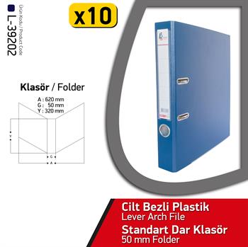 Laçin Dar Büro Klasörü Lacivert (1 Koli 10 Adet)
