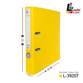 Laçin Dar Büro Klasörü Sarı (1 Koli 10 Adet)