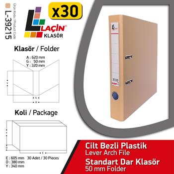Laçin Dar Büro Klasörü Sütlü Kahve (1Koli 30 Adet)