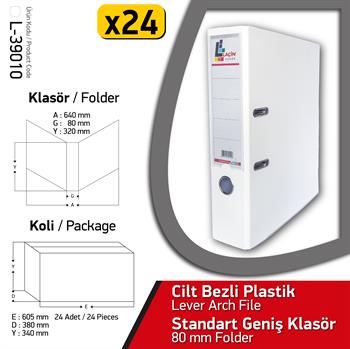 Laçin Geniş Büro Klasörü Beyaz (1 Koli 24 Adet )