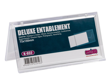 Lamiess Masa Üstü İsimlik K-032 Yatay 72X150 Mm.