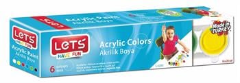 Lets Akrilik Boya Ana Renkler 25 Mg 6 Renk L-5200