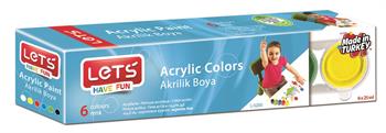 Lets Akrilik Boya Ana Renkler 25 Mg 6 Renk L-5200