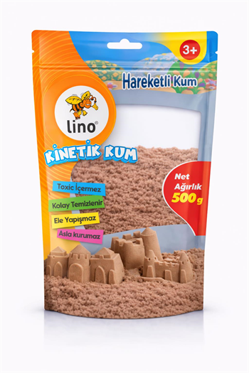Lino Kinetik Kum 500 Gr Doğal Doypack LN-600Yüz Boyaları
