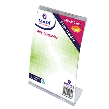 Mapi Afiş Taşıyıcı L Tipi Kavisli 148X210 Dikey
