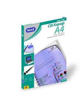 Mas Cilt Kapağı A4 160 Mic Mavi 7740 