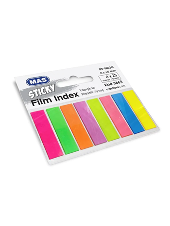 Mas Film İndeks 8X45 Pp Dörtgen 25 Sy 8 Renk 3663