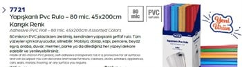 Mas Yapışkanlı Pvc Rulo - 80 Mic - 45 x 200 Cm - Karışık Renk 7721