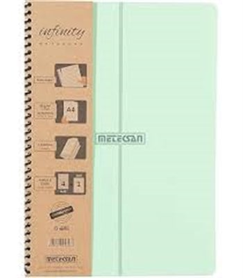 Meteksan A4 İnfinity 5 Konulu(4+1) Pastel Spr.Pp Kapak Ayraçlı Defter 150 Yaprak