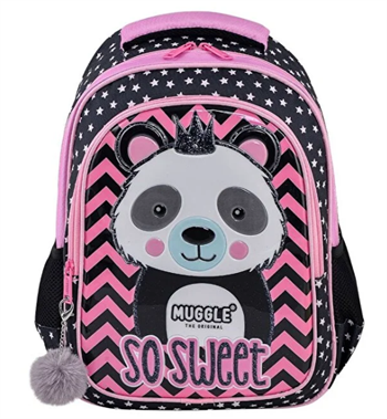 Muggle Mu-7303 Panda Siyah Okul Çantası