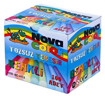 Nova Color Tebeşir 100 Lü Renkli Nc-4113