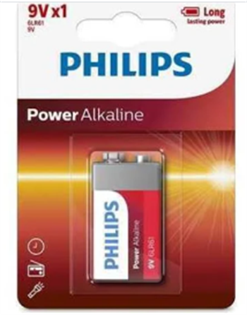 Philips 6Lr61A1B/10 Alkaline 9V X1 Pil