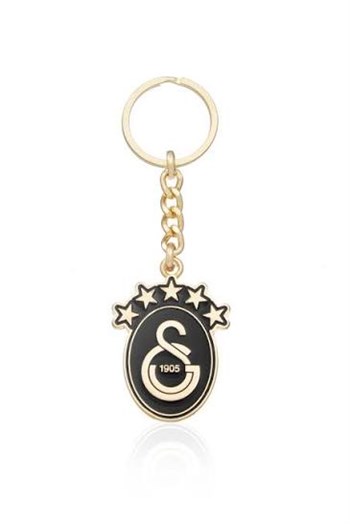 Piolent Gskey25003 Galatasaray 5 Yıldız Siyah Gold Metal Anahtarlık