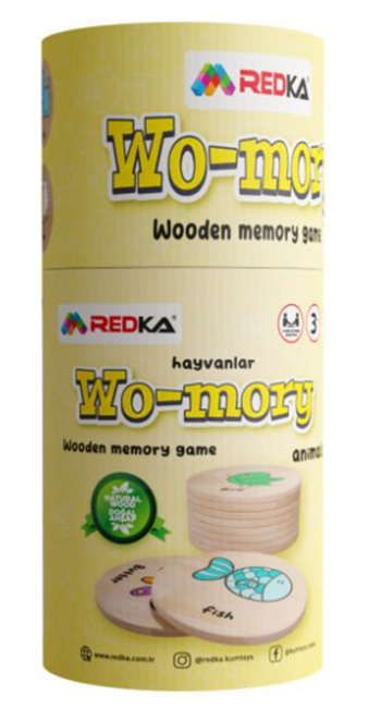 Redka Wo-Mory (4 Model 12 Li Dısplay Ahşap Hafıza Oyunu )
