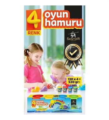 Sentor Se-1401 Oyun Hamuru 4 Renk 130X4 520Gr *24