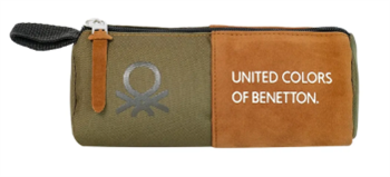 United Colors Of Benetton. Sofistike Erkek Çocuk Üçgen Kalemlik, / Haki 
