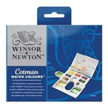 Winsor & Newton Cotman Sulu Boya Seti Compact Set (14 X Yarım Tablet)