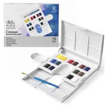 Winsor & Newton Cotman Sulu Boya Seti Compact Set (14 X Yarım Tablet)