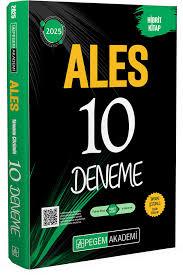 2025 ALES Tamamı Çözümlü 10 Deneme - Pegem Akademi Yayıncılık - ALES-DGS8.Sınıf