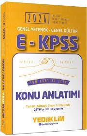 2026 E - KPSS Genel Yetenek Genel Kültür Tüm Adaylar İçin Konu Anlatımı - Yediiklim Yayınları - KPSS8.Sınıf