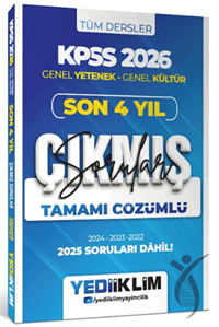 2026 KPSS Genel Yetenek Genel Kültür Son 4 Yıl Tamamı Çözümlü Çıkmış SorularDiğer Kırtasiye Ürünleri