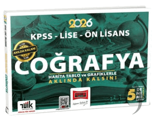 2026 KPSS - Lise - Ön Lisans Akılda Kalan Coğrafya Harita Tablo ve Grafiklerle +5 Deneme İlaveliDiğer Kırtasiye Ürünleri