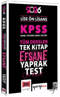 2026 KPSS Lise Ön Lisans GK-GY Tüm Dersler Tek Kitap Efsane Çek Kopart Yaprak TestDiğer Kırtasiye Ürünleri