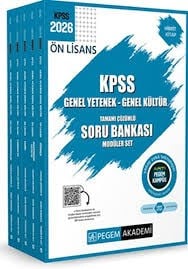 2026 KPSS Ön Lisans Genel Yetenek Genel Kültür Tamamı Çözümlü Soru Bankası Modüler SetDiğer Kırtasiye Ürünleri