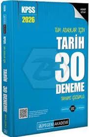 2026 KPSS Tüm Adaylar İçin Tarih 30 Deneme Tamamı Çözümlü - Pegem Akademi YayıncılıkKPSS Hazırlık