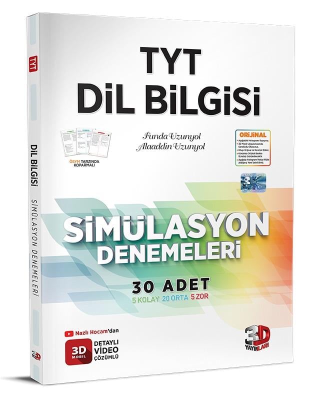 3D Yayınları Tyt Sım. Dilbilgisi Denemelerı3D Yayınları Tyt Sım. Dilbilgisi Denemelerı - Kirtasiyem.netTYT
