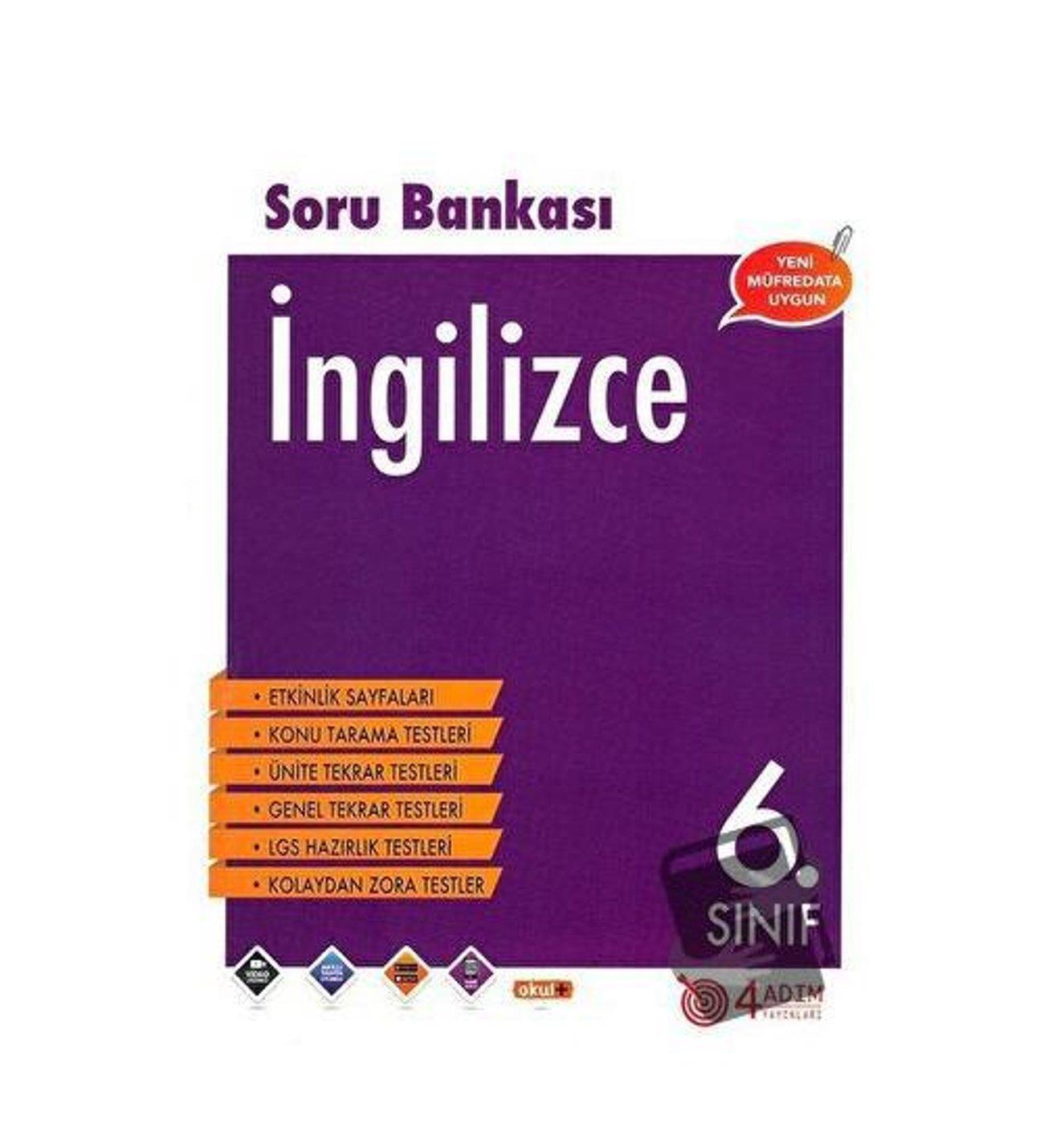 4 Adım 6. Sınıf İngilizce Soru Bankası4 Adım 6. Sınıf İngilizce Soru Bankası - Kirtasiyem.net6.Sınıf